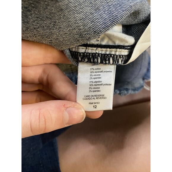 Calvin Klein Repreve Women High Rise Jean‎ Shorts Size 12 Blue Denim - Picture 6 of 11